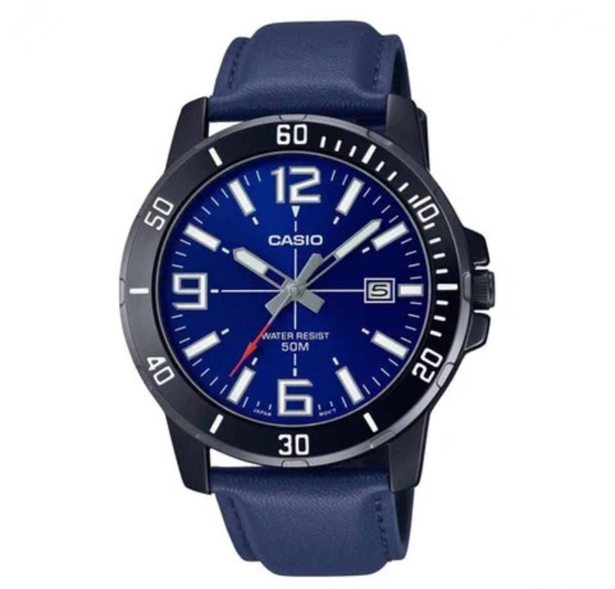 Orologio Casio uomo pelle Blu