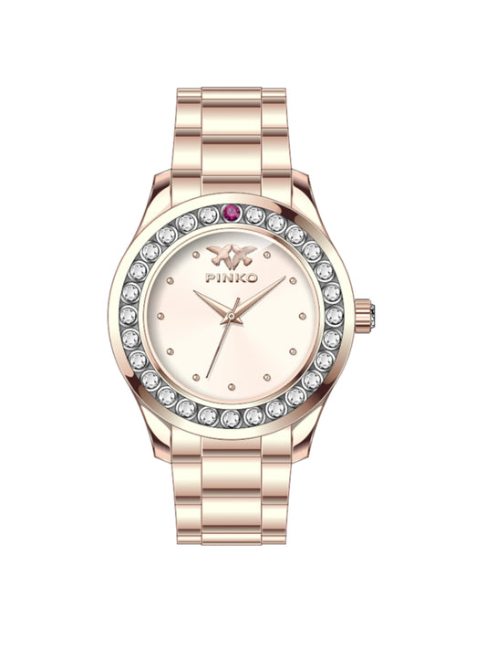 Orologio Pinko rosè con cristalli