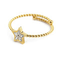 ANELLO MARLÙ DONNA STELLA CON CRISTALLI BIANCHI PVD OROLOGIO