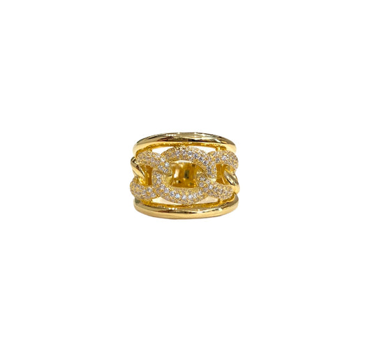 Anello Rocce chain -gold-