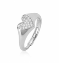 Anello Mabina donna Chevalier cuore pavè