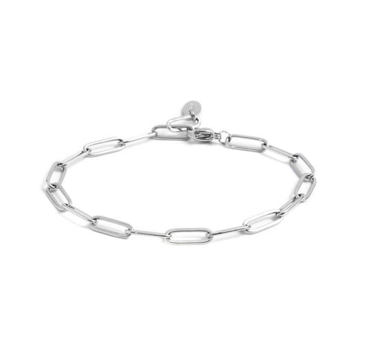 BRACCIALE MARLÙ CATENA A MAGLIA LARGA ACCIAIO