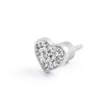 Mono orecchino Marlù donna Cuore strass a lobo