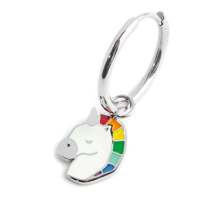 Mono orecchini Marlù donna cerchio Unicorno