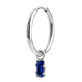 Mono orecchino Marlù donna Cerchio con cristallo baguette blu