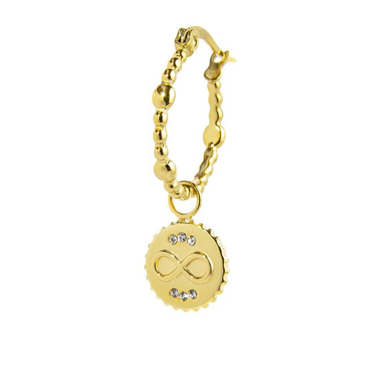 Orecchino Marlù donna Cerchio con infinito pendente e cristalli